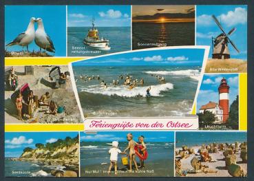 Seenot-Rettungskreuzer, Leuchtturm, Alte Windmühle an der Ostsee