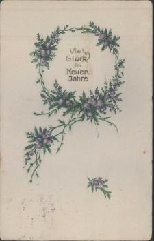 Präge-AK  "Viel Glück im Neuen Jahre"