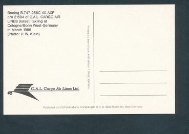 Preview: C.A.L. CARGO AIR, Boeing B 747-258C  4X-AXF