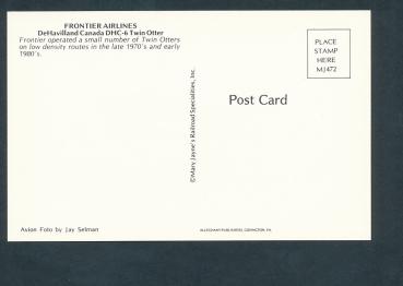 Preview: Frontier Airlines, DeHavilland Canada DHC-6 Twin Otter