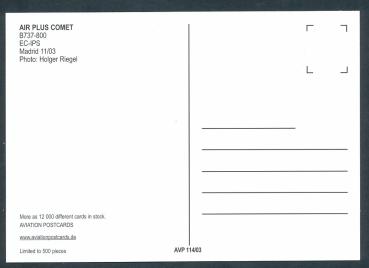 Preview: AIR PLUS COMET, B737-800,