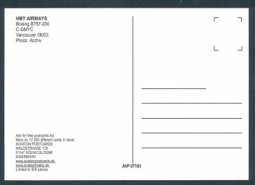 Preview: HMY AIRWAYS, Boeing B757-200,