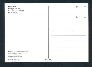 Preview: KINSHASA, Boeing B747SP-09,