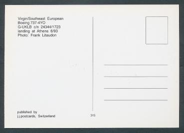 Preview: VIRGIN/SOUTHEAST EUROPEAN, Boeing 737-4YO