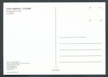 Preview: TITAN AIRWAYS / CUNARD, Boeing B737-300,