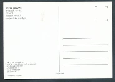 Preview: EXCEL AIRWAYS, Boeing B767-200,