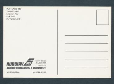 Preview: NIGERIA AIRWAYS, 5N-AUF A310,