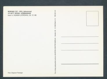 Preview: ROYAL JORDANIAN, Boeing 727-2D3