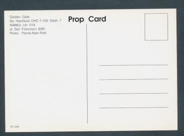 Preview: GOLDEN GATE, De Havilland DHC-7-102,