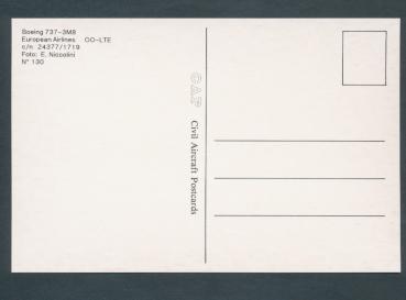 Preview: EA EUROPEAN AIRLINES, Boeing 737-3M8,