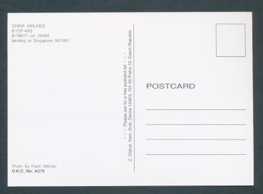 Preview: CHINA AIRLINES, B737-43Q