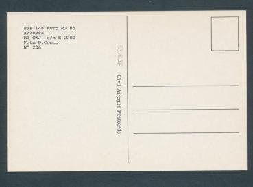 Preview: AZZURRA, BaE 146 Avro RJ 85