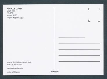 Preview: AIR PLUS COMET, B737-800