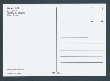 Preview: MK AIRLINES, B747-2R7/F