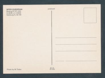 Preview: IEA INTER EUROPEAN, Boeing B757-23A