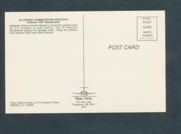 Preview: ALLEGHENY COMMUTER/AIR KENTUCKY, Embraer 110P1