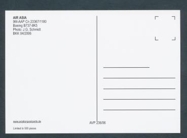 Preview: AIR ASIA, Boeing B737-8K5