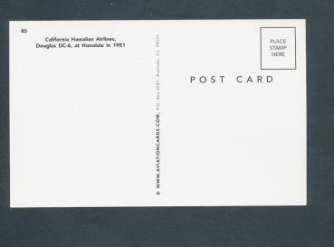 Preview: CALIFORNIA HAWAIIAN AIRLINES, Douglas DC-6