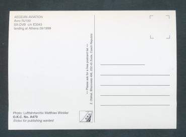 Preview: AEGEAN AVIATION, Avro RJ100