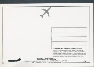 CATHAY PACIFIC AIRWAYS, Boeing 747-200B