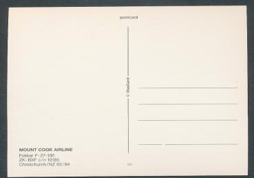 Preview: MOUNT COOK AIRLINE, Fokker F-27-100