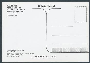 Preview: AIR MACAU, Aibus A321-131