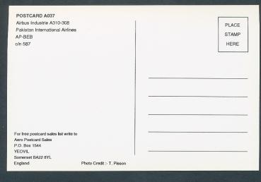 Preview: PIA-PAKISTAN INTERNATIONAL, Airbus Industrie A310-308