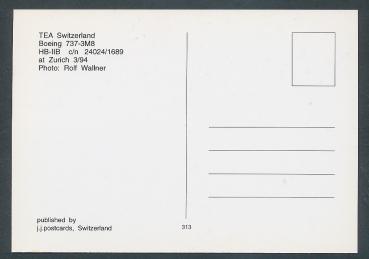 Preview: TEA SWITZERLAND, Boeing 737-3MB