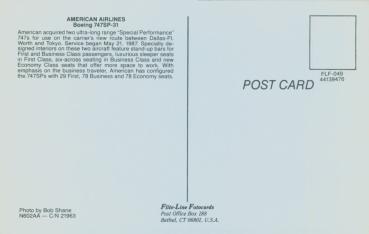 Preview: AMERICAN Airlines, Boeing 747SP-31