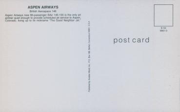 Preview: ASPEN Airway, British Aerospace 146