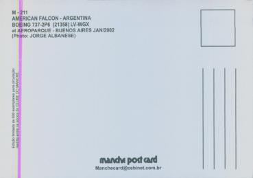 Preview: AMERICAN  Falco-Argentina ,Boein 737-2P6