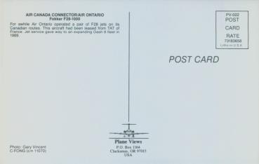 Preview: AIR CANADA CONNECTOR/AIR ONTARIO, Fokker F28-1000