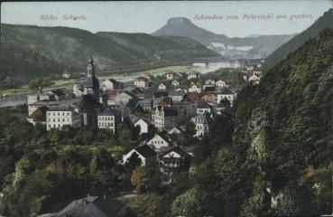 Bad Schandau 01814 v. Fahrstuhl aus gesehen (1911)