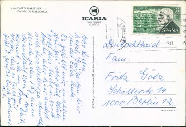 Preview: Luftbildkarte, Paseo Maritimo - Mallorca