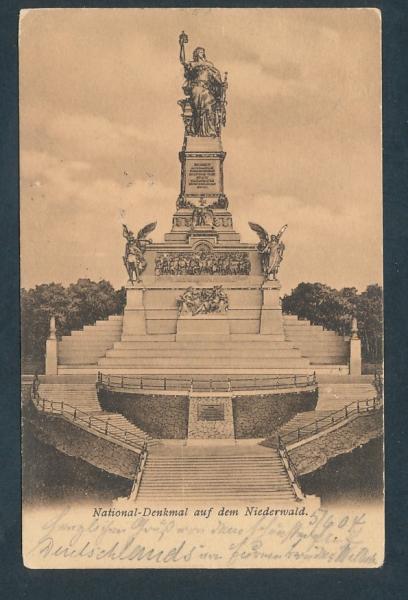 Niederwald Denkmal,  Rüdesheim am Rhein  1904