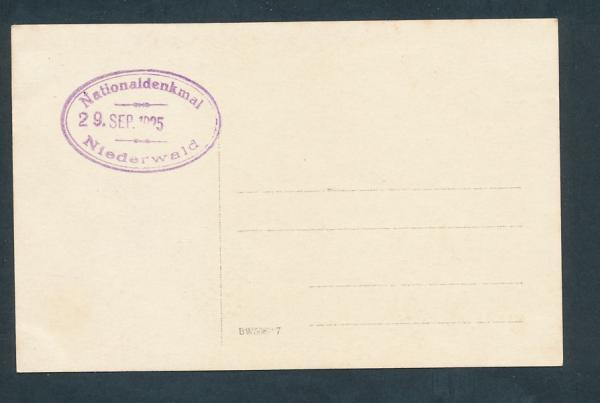 Niederwald Denkmal,  Rüdesheim am Rhein  1925