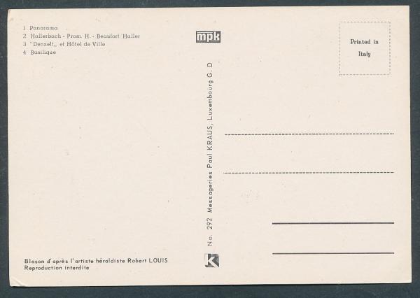 Echternach , Basilique, "Denzelt" et Hotel de Ville- Luxemburg