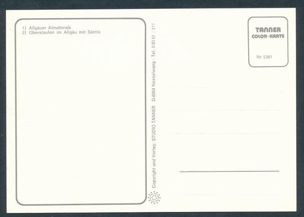 Almabtrieb bei Oberstaufen im Allgäu mit Blick auf Säntis 87534