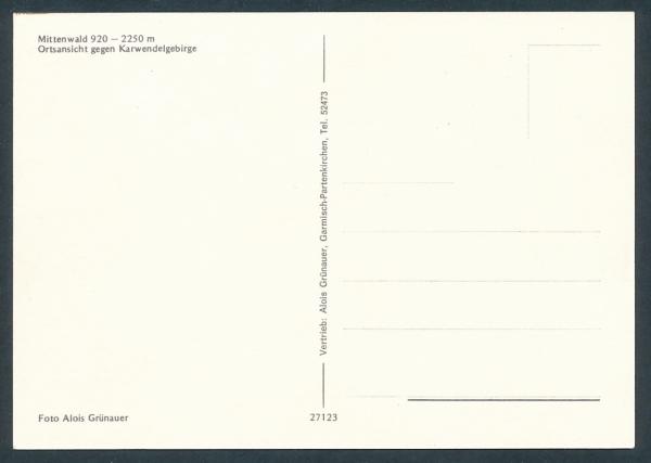 Ortsansicht gegen Karwendelgebirge Mittenwald 82481