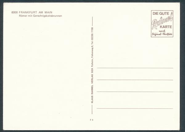 Römer mit Gerechtigkeitsbrunnen Frankfurt am Main 60311