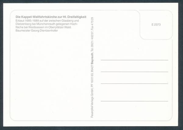 Die Kappel-Wallfahrtskirche zur Hl. Dreifaltigkeit in Waldsassen 95652