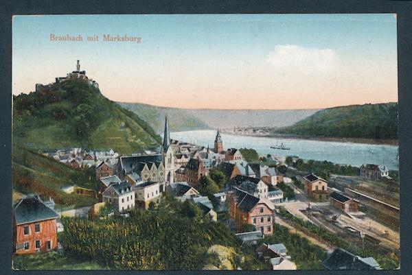 56338 Braubach mit Marksburg Ortsübersicht