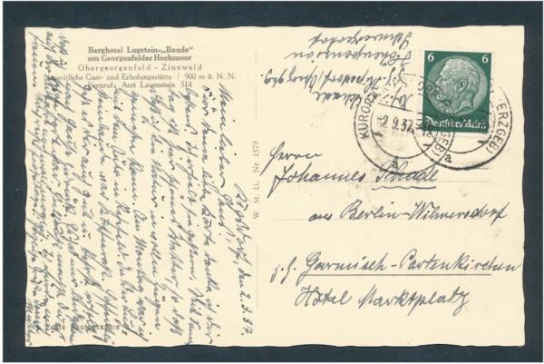 Berghotel Lugstein,,Baude’’, Obergeorgenfeld Zinnwald im Erzgebirge, 900 m N,N.Berghotel Lugstein,,Baude’’, Obergeorgenfeld Zinnwald im Erzgebirge, 900 m N,N.