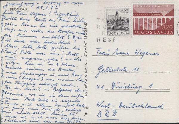 AK  Beograd - Serbien  (1977)