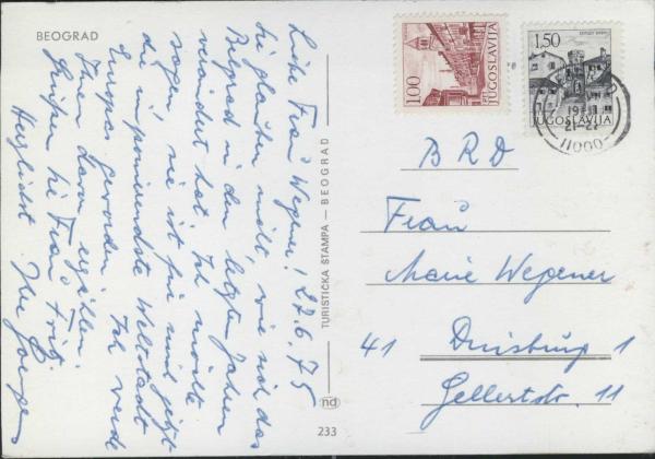 AK  Beograd - Serbien  (1975)