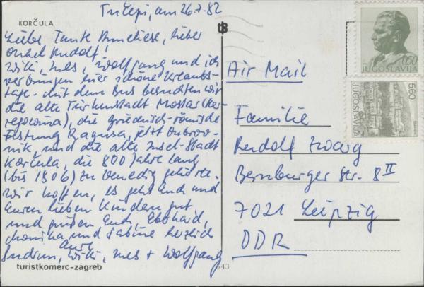 AK  Korcula - Kroatien (1982)