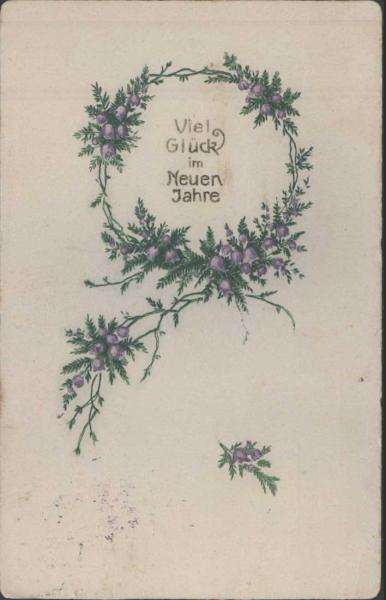 Präge-AK  "Viel Glück im Neuen Jahre"