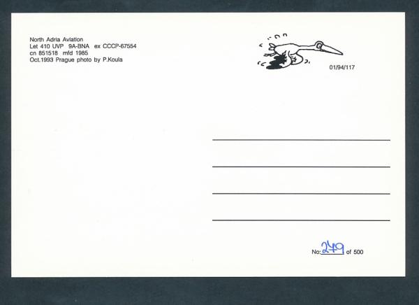 North Adria Avlation, Let 410 UVP 9A-BNA