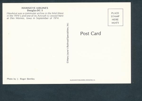Hawkeye Airline, Douglas DC-3