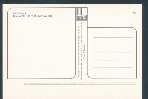 NATIONAR, Boeing 747-100